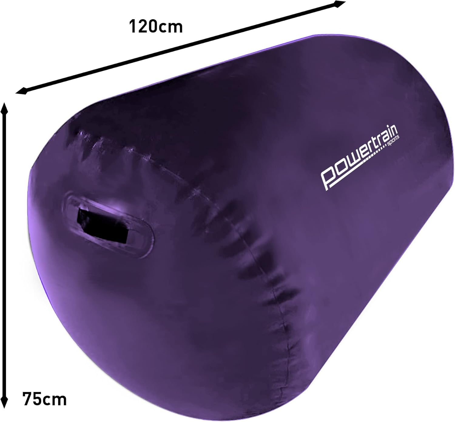 Powertrain Sports Inflatable Air Barrel Gymnastics Exercise Roller, 120 Cm Length X 75 Cm Width, Purple
