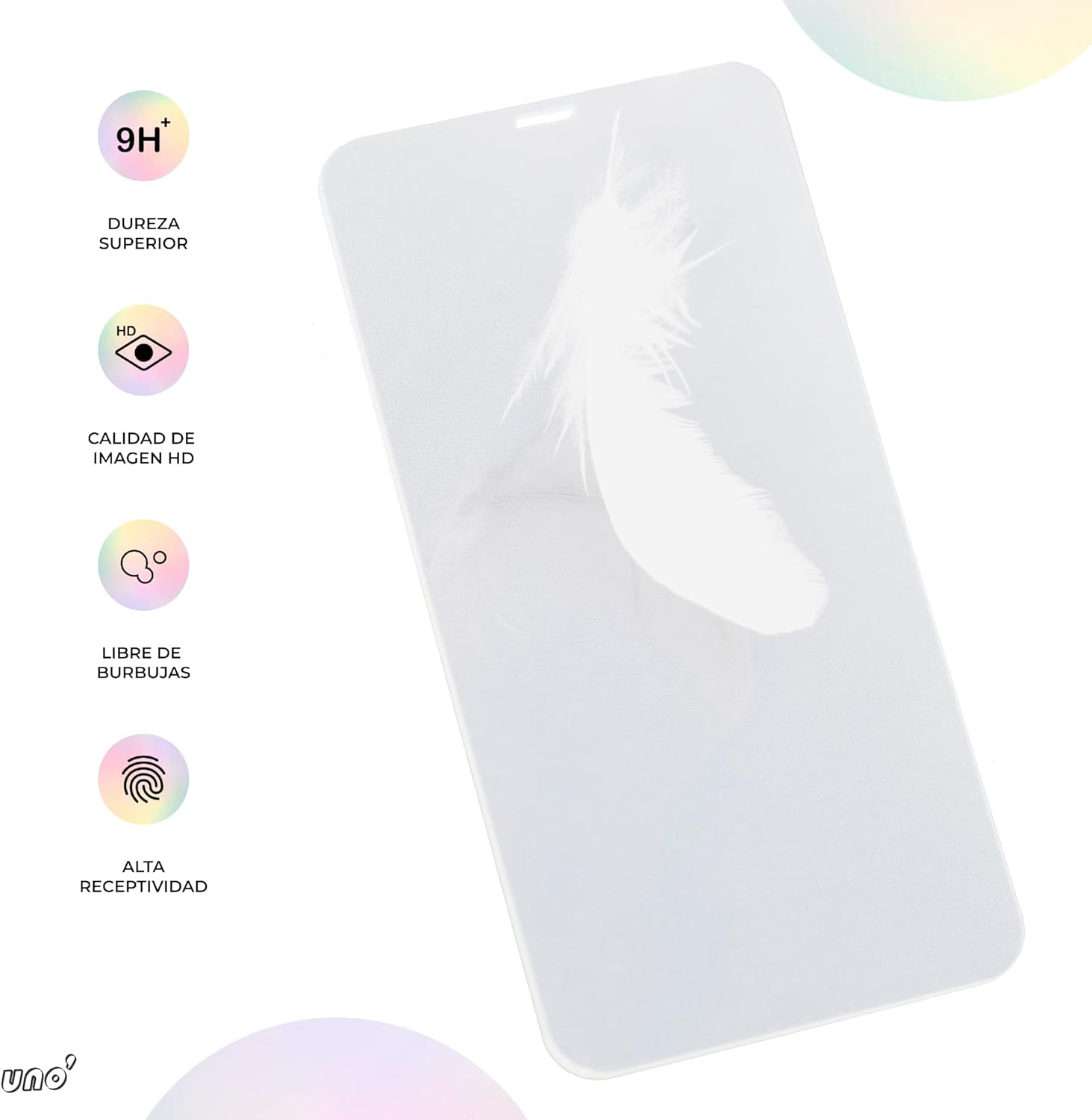 Uno'[3 Pack] Tempered Glass Screen Protector for Xiaomi Redmi Note 13 Pro 4G/5G, Ultra Resistant, 9H Hardness, Bubble-Free, High Definition, Anti-Scratch and Fingerprint Free, Simple image number 6