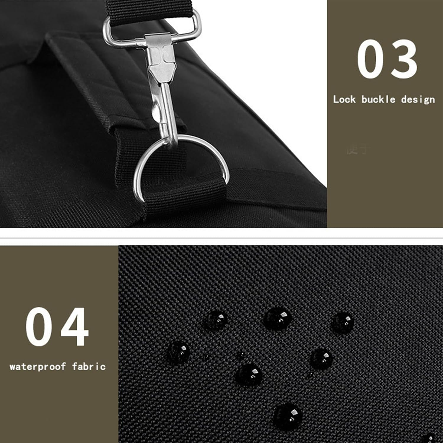 Golf Club Travel Case - Rolling Sports Bag, Foldable Gear Carrier | Heavy Duty Gear Carrier with Wheels, Water Resistant Cover for Hiking, Weekly Getaways image number 4