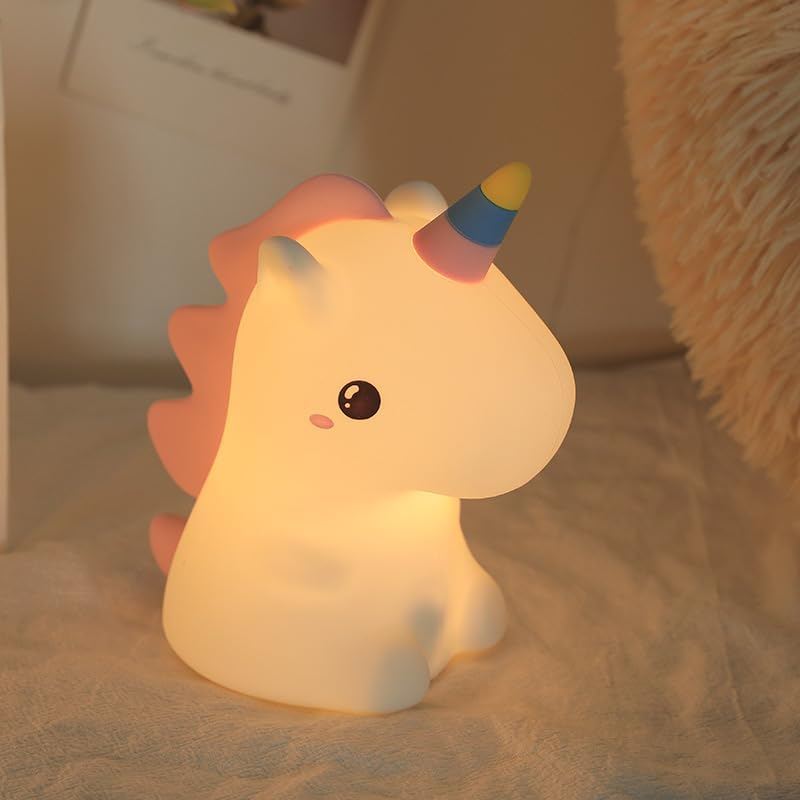 Ausale LED Unicorn Night Light for Bedroom, Unicorn Gifts For, Cute Night Lights for Kids Room, Changing Night Light Bedside Atmosphere Lighting, USB Rechargeable image number 3