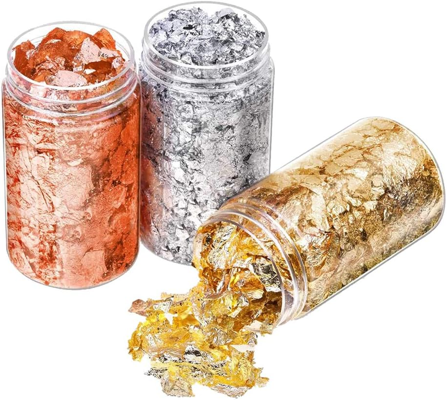 Nail Sequins Irregular Borken Gold Flakes Nail Decor for Makeup image number 6