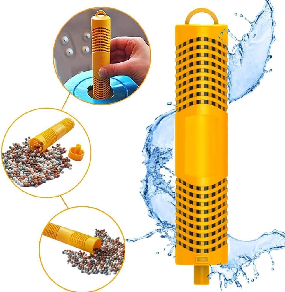 SPA Mineral Sticks for Hot Tub, Hot Tub Stick with 4 Months Lifetime Universal for Hot Tub & Pool, Spa Mineral Cartridge Keeps Water Crystal Clear (Yellow,2-Pack) image number 1