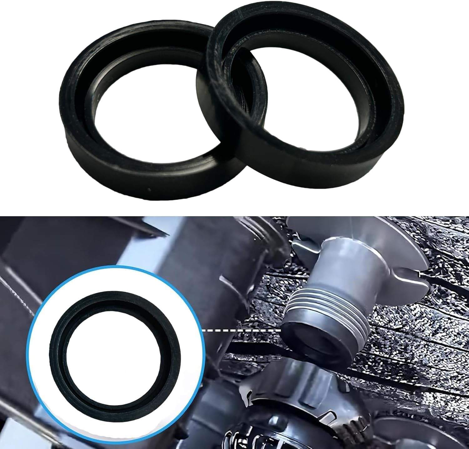 2 X 11699 Spa Seal Replacement Compatible with Pure Spa Models and Pools Inlet Outlet Seal Set Fits Intex Pure Spa, Seals Seamless Water Flow Spa Plug Seal Replacement image number 1