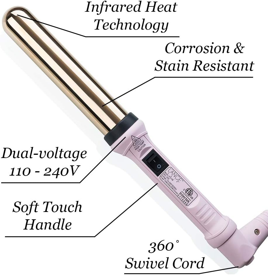 L'ANGE HAIR Ondul&eacute; 32 MM Titanium Curling Wand | Professional Hot Tools Curling Iron 1.25 Inch | Salon Hair Styling Wands for Beach Waves | Best Hair Curler Wand for Frizz-Free, Lasting Curls