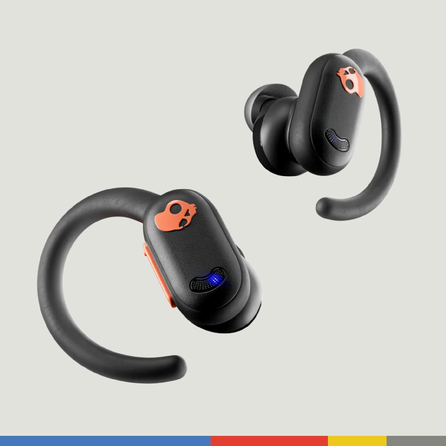 Skullcandy Push ANC Active Wireless Earbuds, Black/Orange image number 4