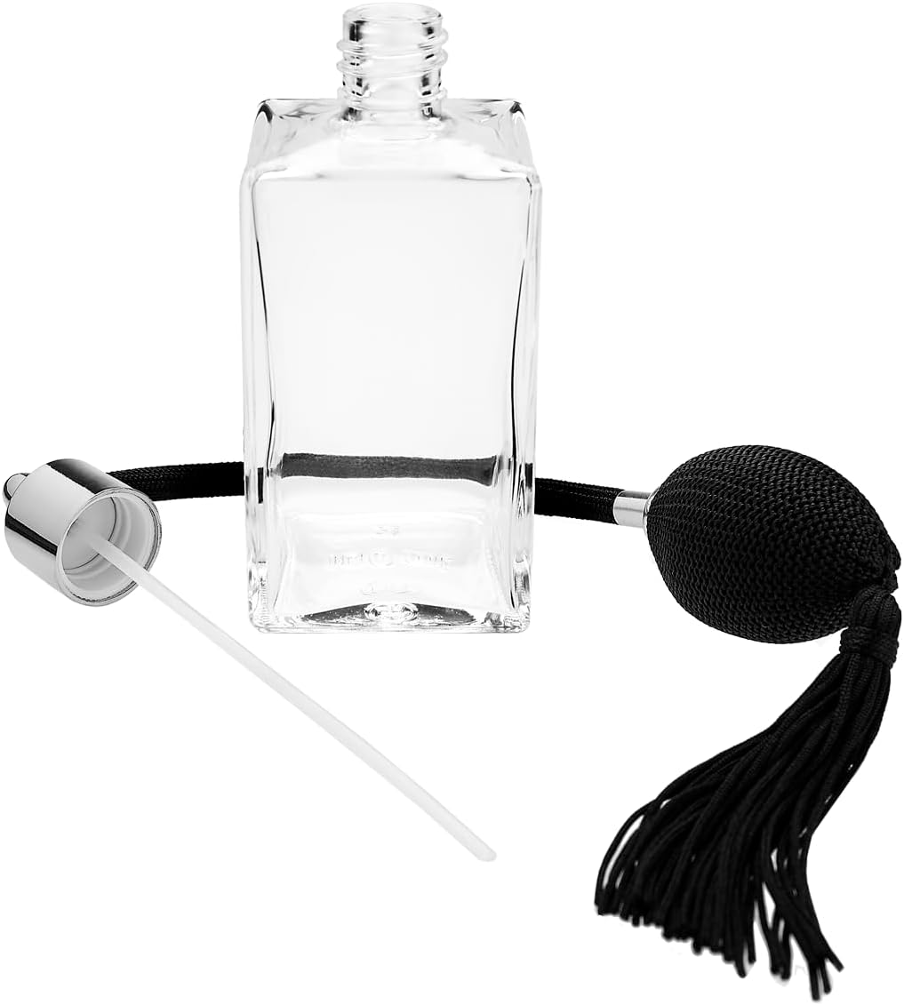 Retro Travel Perfume Atomizer Bottle: 100Ml Refillable Perfume Atomiser - Stylish 13Cm Black Atomiser Spray Bottle, Perfume Atomizer - Glass Bottle, Perfume Bottles, Empty Spray Bottle Fantasia image number 1