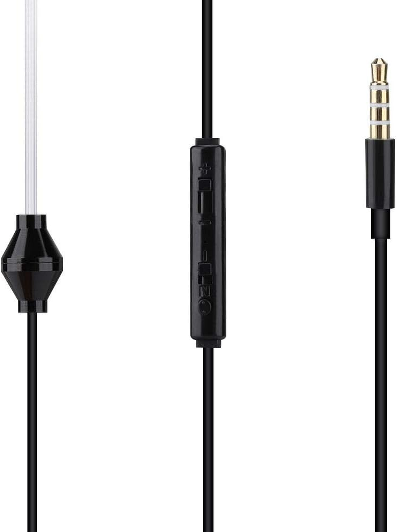 VBESTLIFE Anti-Radiation In-Ear Headsets Air Tube Security Earphones with 3.5 Mm Microphone Plug for Mobile Phones (Black)