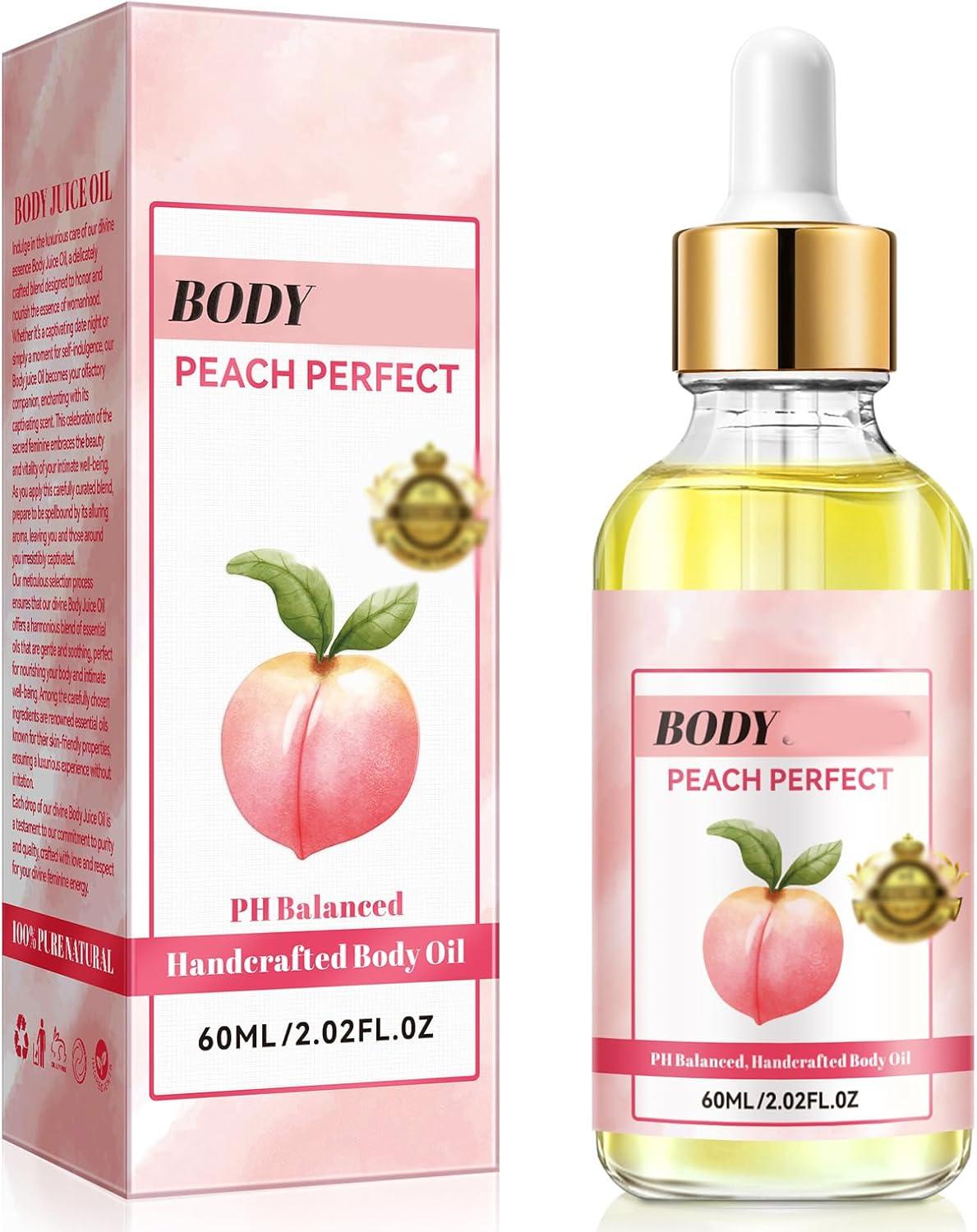60ML Coconut Cream Pie Body Oil, Body Juice Oil Vanilla, Handcrafted Body Oil Coconut Cream Pie, Hand-Crafted Body Oil for Women, That Fills Body with Fragrance (A)