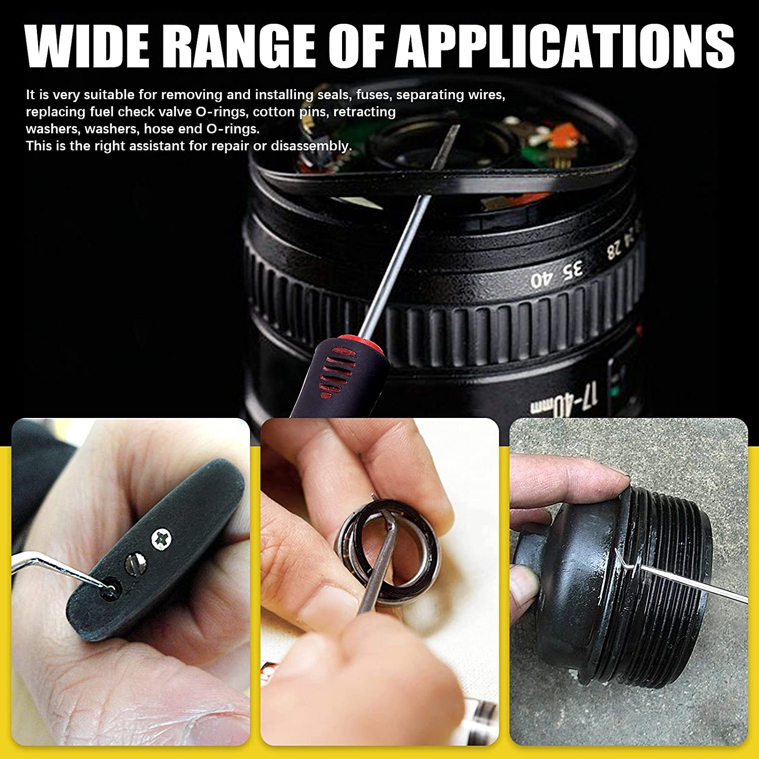 11Pcs Hose Removal Hook Heavy Duty Hook Tool Set, Precision Tools Hooks, O-Ring Hook, Vacuum Hoses Trim Tools for Automotive Mechanic Maintenance Brand: Mardatt image number 3