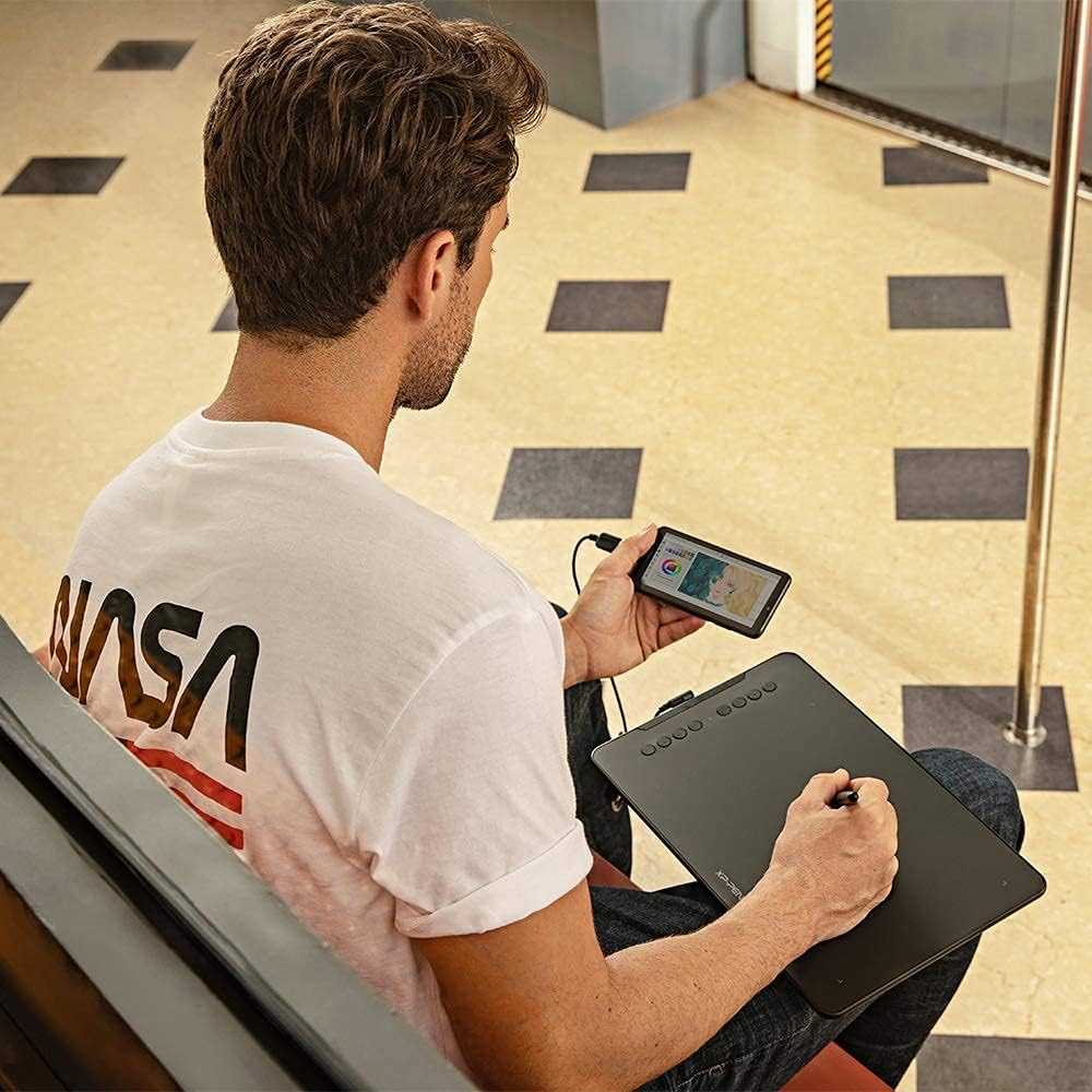 Xppen Updated Deco 01 V3 Drawing Tablet-16384 Levels of Pressure Battery-Free Stylus, 10X6 Inch OSU Graphic Tablet, 8 Hotkeys for Digital Art, Teaching, Gaming Drawing Pad for Chrome, PC, Mac, Android image number 1