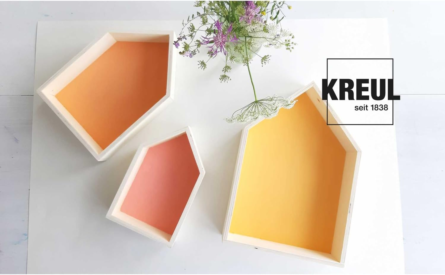 Kreul Acrylic Matt Paint, Creamy Opaque, Quick-Drying Water-Based, Suitable for Many Different Surfaces, in 50 Ml Glass, Silver - Chocolate Brown image number 5