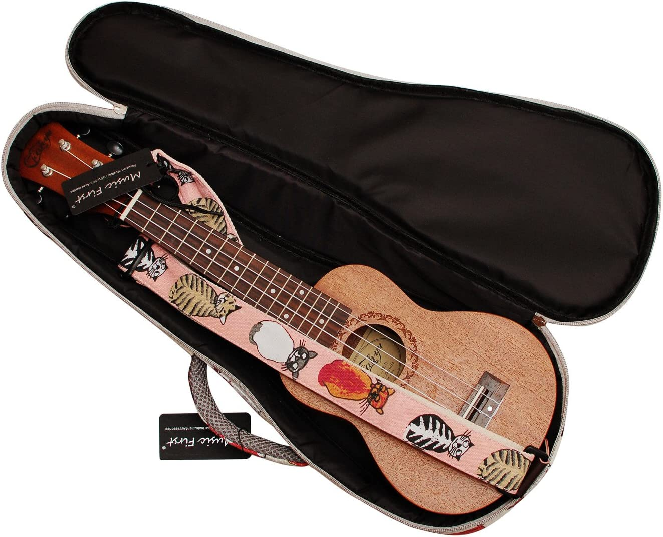MUSIC FIRST Cotton 21&ldquo; Soprano MR Dog Ukulele Case Ukulele Bag Ukulele Cover, Original Design. ! image number 2