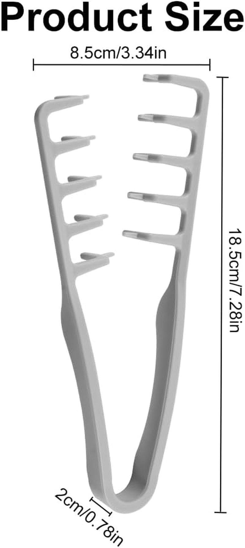 AYBUY Styling Comb, Texture Comb with Wide Teeth, Volume Curl Comb, Natural Curls Hair Comb, Structure Comb, Styling Comb with Texture Comb for Bangs, Seam Grooming, Seam Care (Grey) image number 2