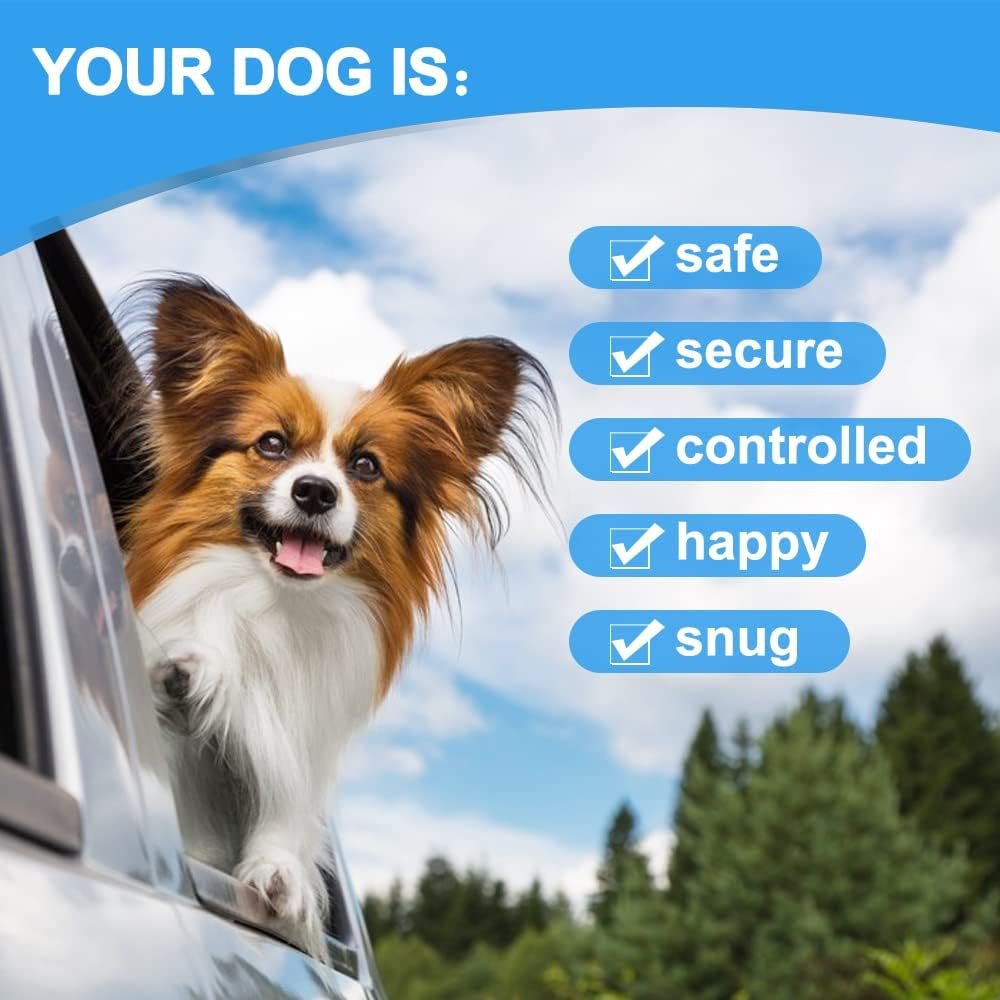 Dog Seat Belt Harness for Car,2Pcs Dog Seatbelt of Coated Wire Leash Safety Restraint,No Chew Tether Cable Vehicle Dogs Accessories,Double Clips & Latch (2 Pack Black, 32 Inch/80 CM)