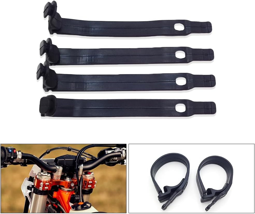 PROOTOM Headlight Straps Headlight Fairing Rubber Straps Dirt Bike Headlamp Fix Brackets Strap for EXC XCF SXF FC TC FE TE FX TX 125 150 250 350 450 500 4Pcs image number 1