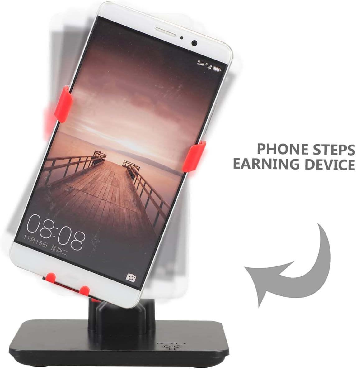 Gatuida USB Footshaker Automatic Phone Shake Device with Adjustable Telescopic Stand Non-Slip Pads for Mobile Phone Step Counter and Pedometer Walking Accessories image number 6