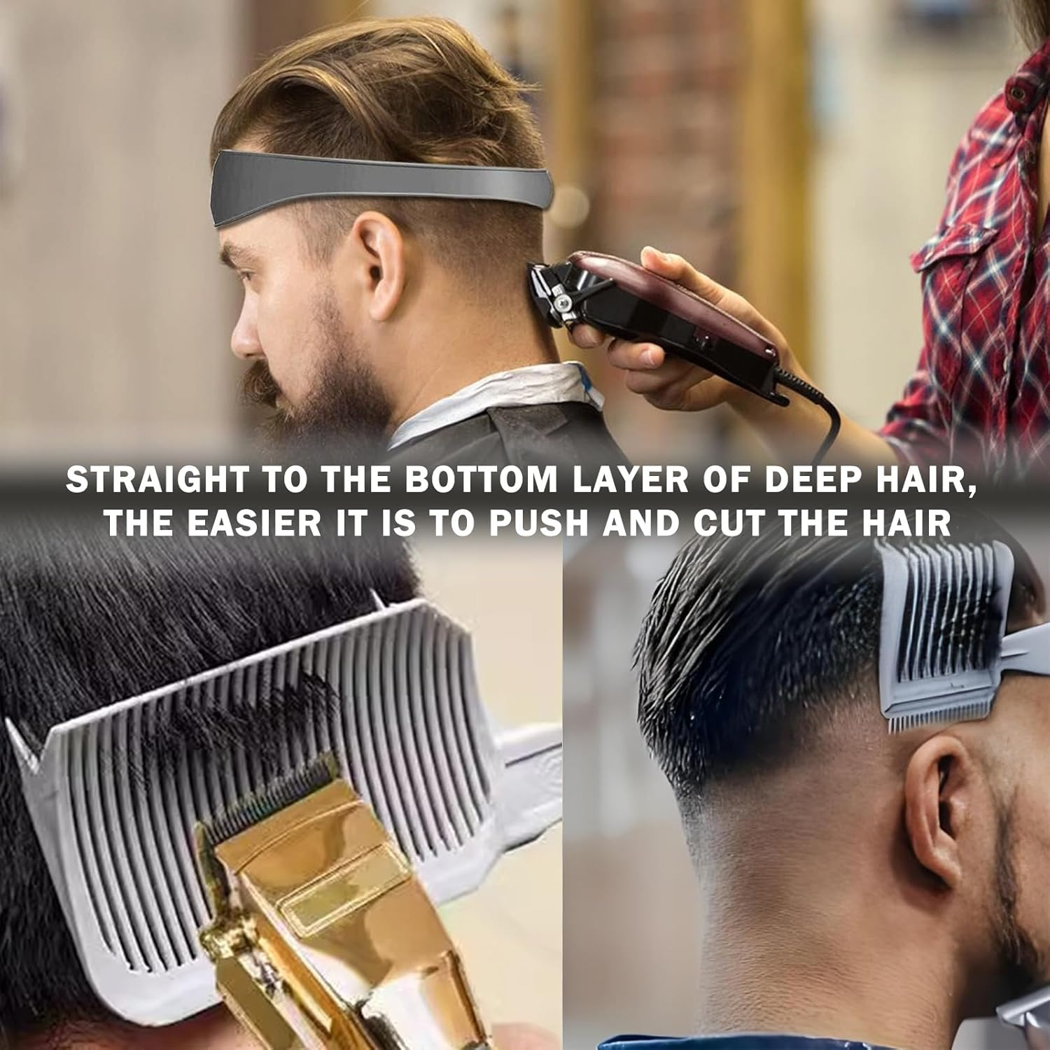 CHEUNGHAO 4 Pcs Professional Fade Combs Set - Heat-Resistant Barber Cutting Tools for Home or Salon Use, Ideal for Hair Styling and Precision Haircuts image number 1