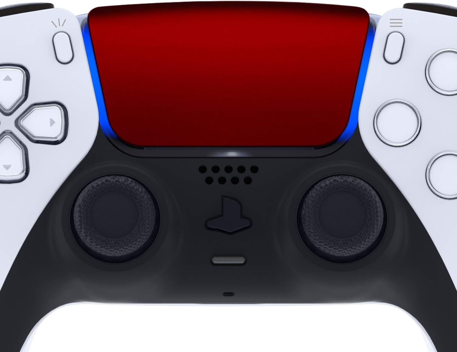 Extremerate Scarlet Red Soft Touch Replacement Touchpad Cover Compatible with Ps5 Controller BDM-010 020 030 040 050, Custom Part Touch Pad Compatible with Ps5 Controller - without Controller - Blue image number 2