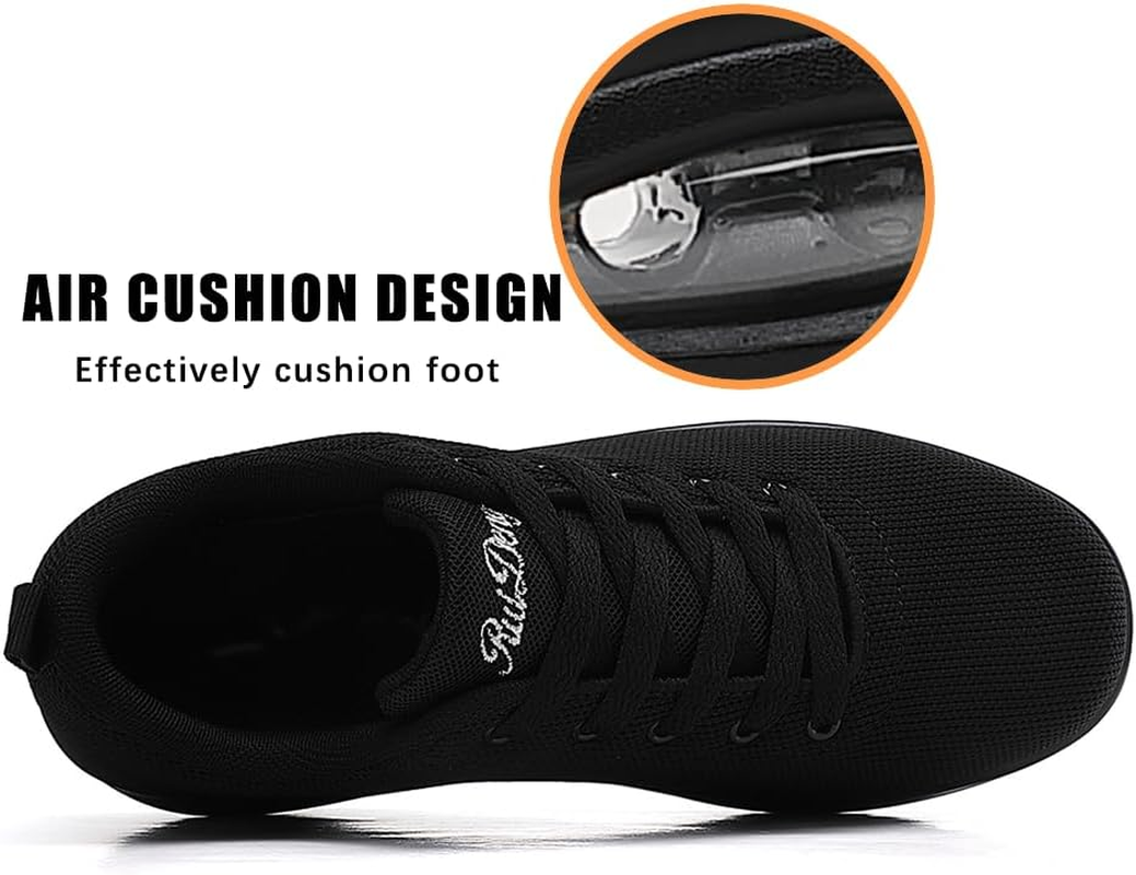 Oude Sneakers for Women Comfortable | Shoes for Women Traveling | 2 Inch Air Cushion Rocker Bottom image number 3