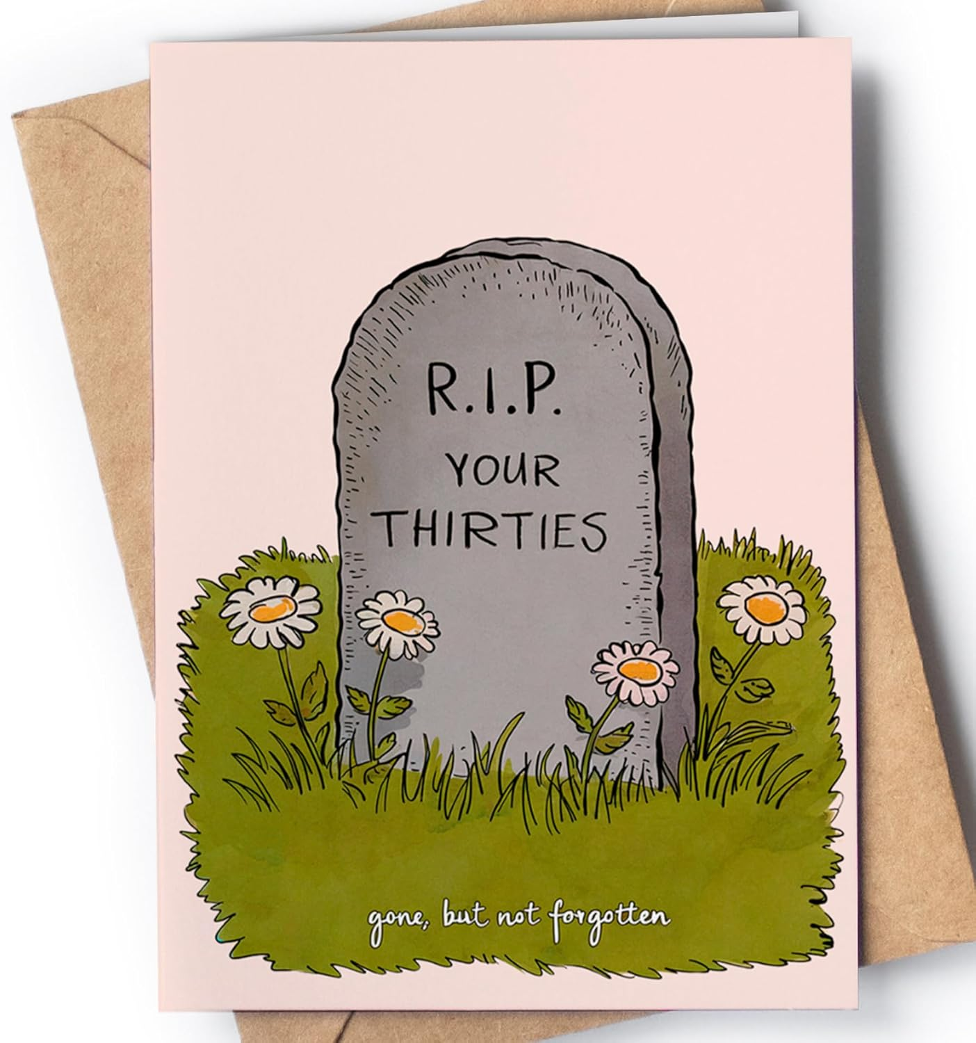 40Th Birthday Card - Funny 40 Birthday Card for Her, Him - Happy Birthday Card for 40 Year Old Women, Men, Mom, Wife, Dad, Aunt or Friend - RIP Thirties Greeting Card