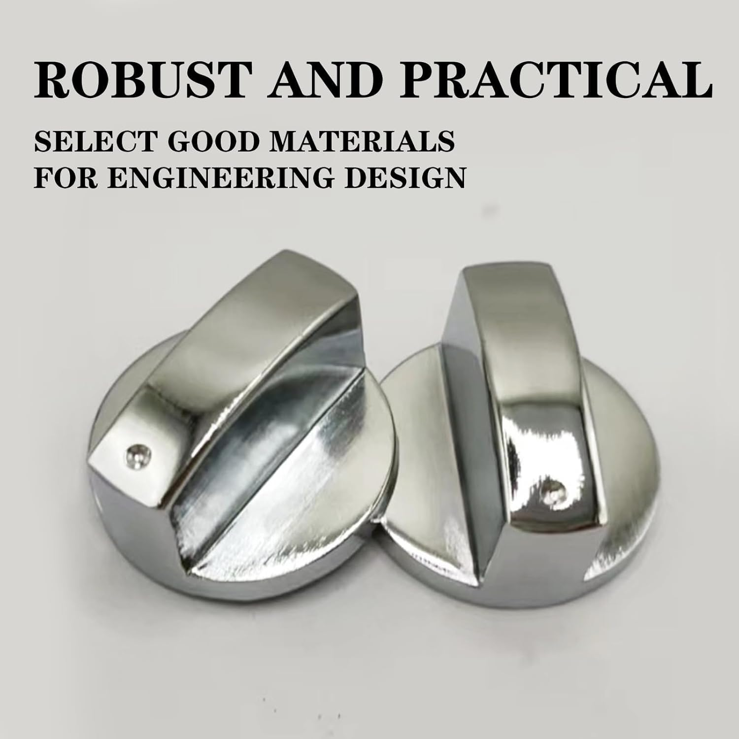 4PCS Universal Silver Gas Hob Knobs, Metal Switches for Kitchen Cooker Stove Oven Cooktop, Replacement Control Knobs for Gas Appliances with Precise Sizing and High-Quality Zinc Alloy Construction image number 4