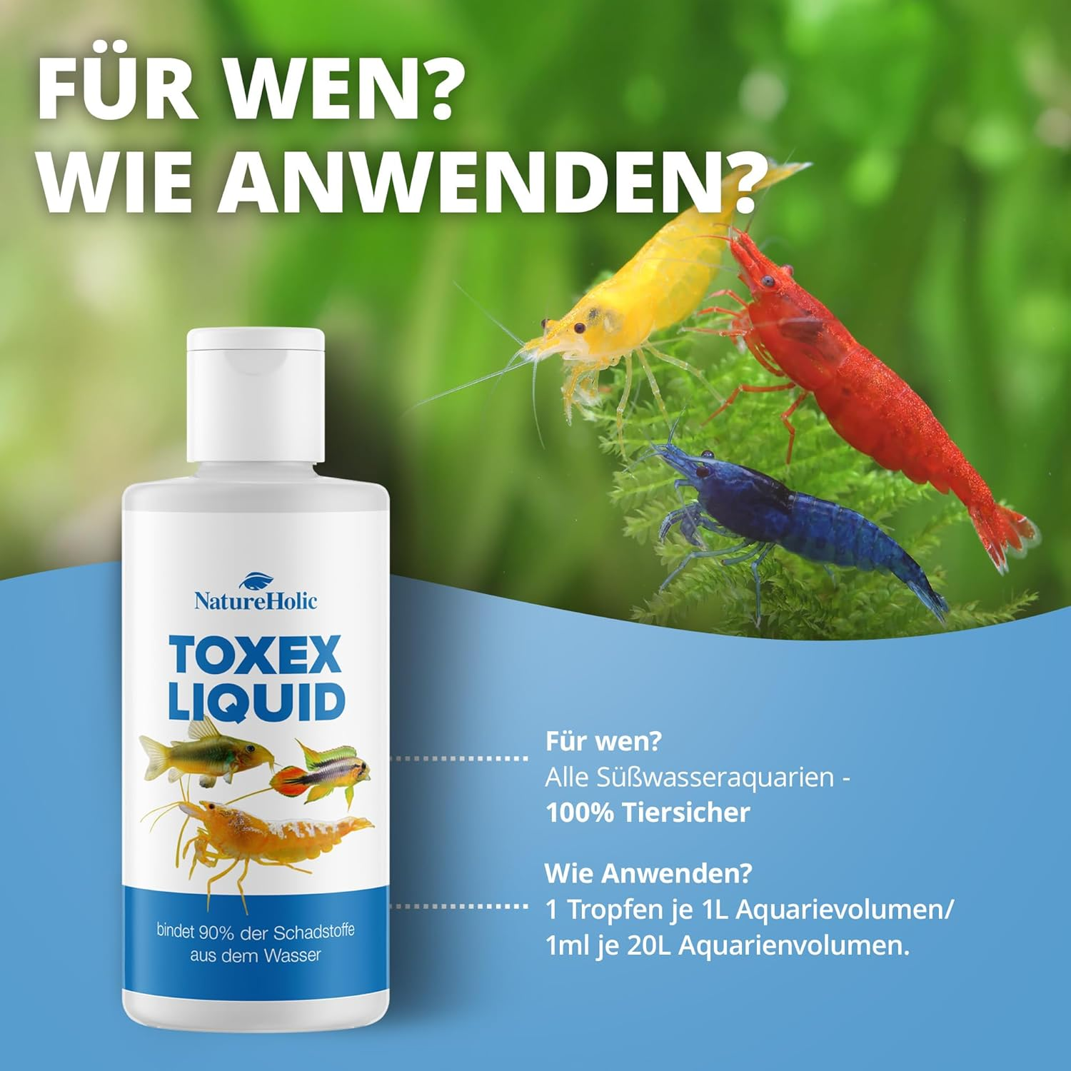 Natureholic - Crusta Toxex Liquid I Water Conditioner I Removes Organic Pollutants I Binds Heavy Metals I Makes the Water Crystal Clear I 125Ml image number 5