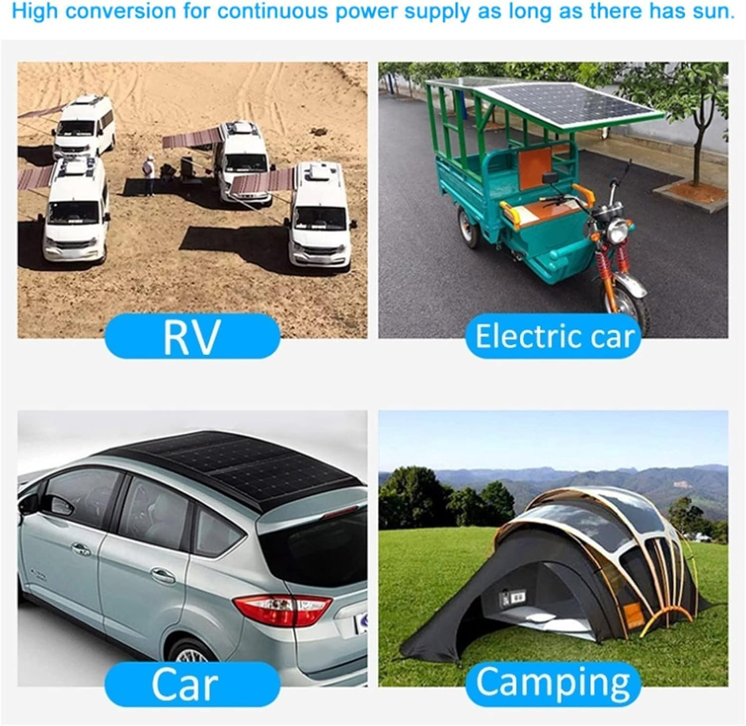 Solar Panel Kit, 30W 12V Solar Panel Charge Kit with 10A Solar Charge Controller Polycrystalline Silicon Solar Panel Starter Kit for 12V Car RV Boat Marine Trailer image number 5