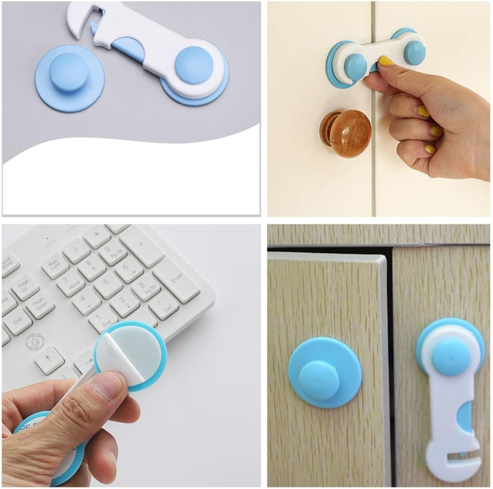 15-Pack Blue Cabinet Locks for Babies,Afzoryxn Cabinet Drawer Door Latches,Child Proof Locks,Proof Cabinet Locks,Cabinet Door Locks for Baby Proof and Child Safety,For Cabinets Doors,Pantry,Wardrobe.