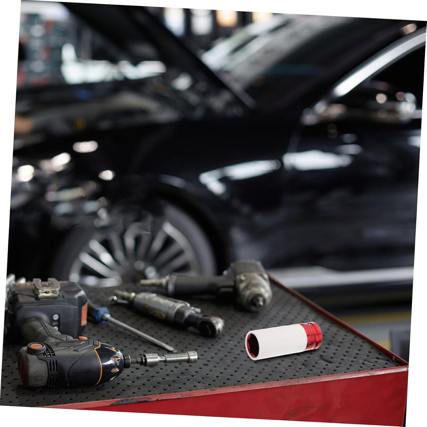 JUMPLAWN 4Pcs Thin Wall Impact Socket Set Color-Coded Lug Nut Removal Tool for Automotive Repairs Pneumatic Compatible Wheel Socket Kit Portable Storage Box image number 6