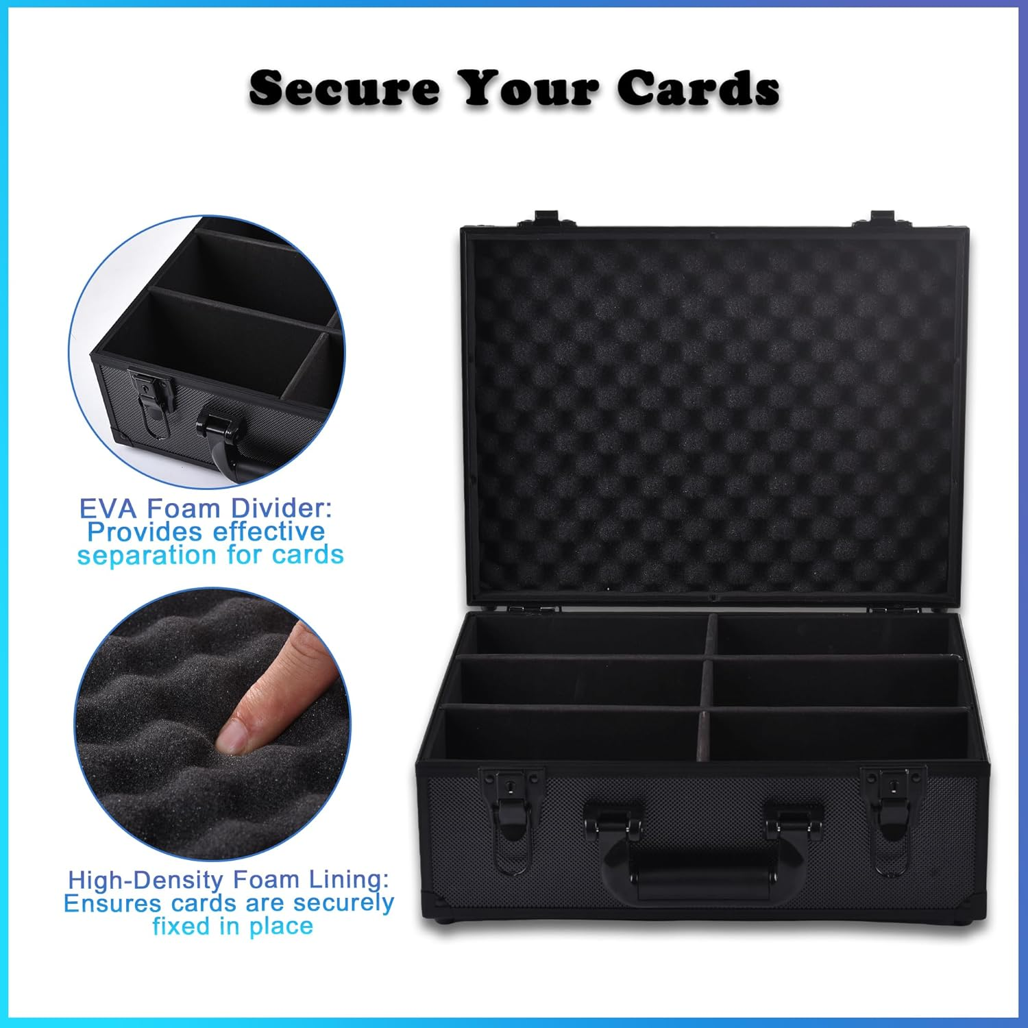 LIKHOPER Card Storage Box for Rigid Cards, Trading Card Hard Case Fits PSA BGS MTG FGS SGC, Sports Collector Storage Boxes