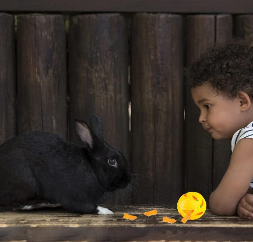 Tkocisa 9 PCS Bunny Stacking Cups, Stacking Cups for Rabbits Stack up Bunny Cups Toys Rabbit Food Dispenser for Rabbits Bunny Small Animals image number 2