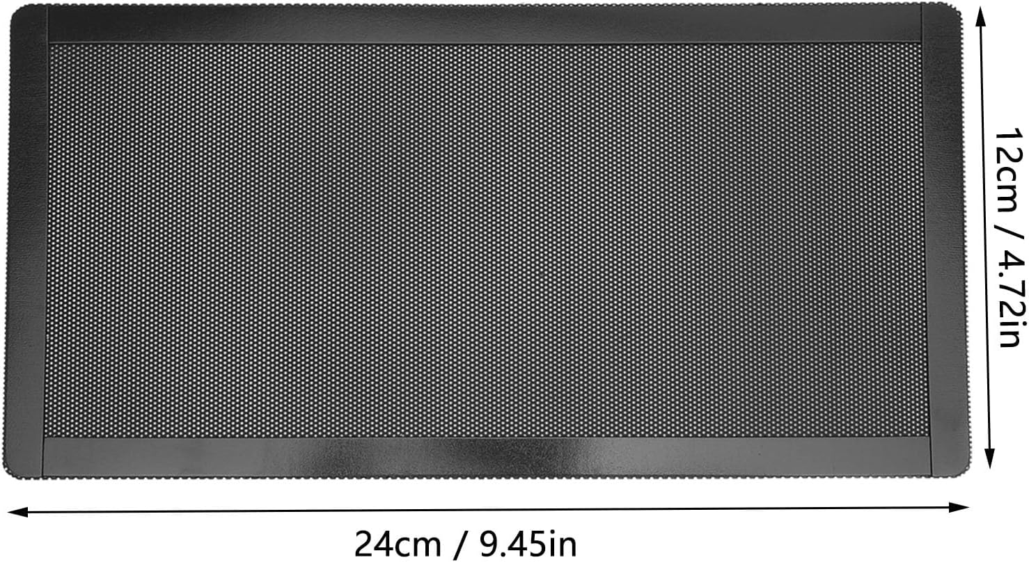 Pc Dust Cover, 12X24Cm Fan Dust Filter Mesh, PC Fan Dust Mesh Filter PVC Computer PC Case Dust Proof Filter Cover, Black, 10Pcs image number 6