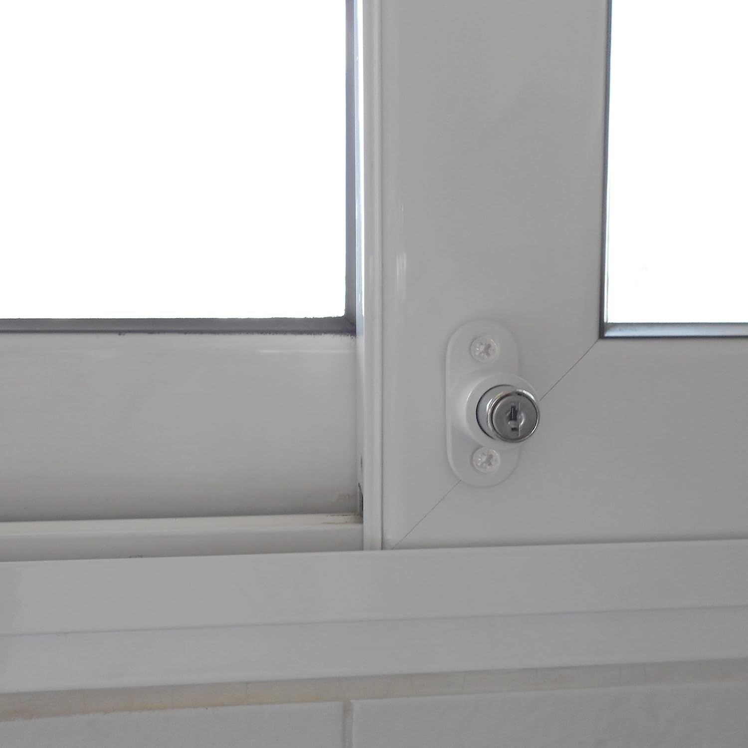 Amig - Security Lock for Windows Model 45 | Mortice Lock with 2 Keys + Screws for Installation | Made of Steel Painted Black | Dimensions: 53 X 23 Mm image number 2