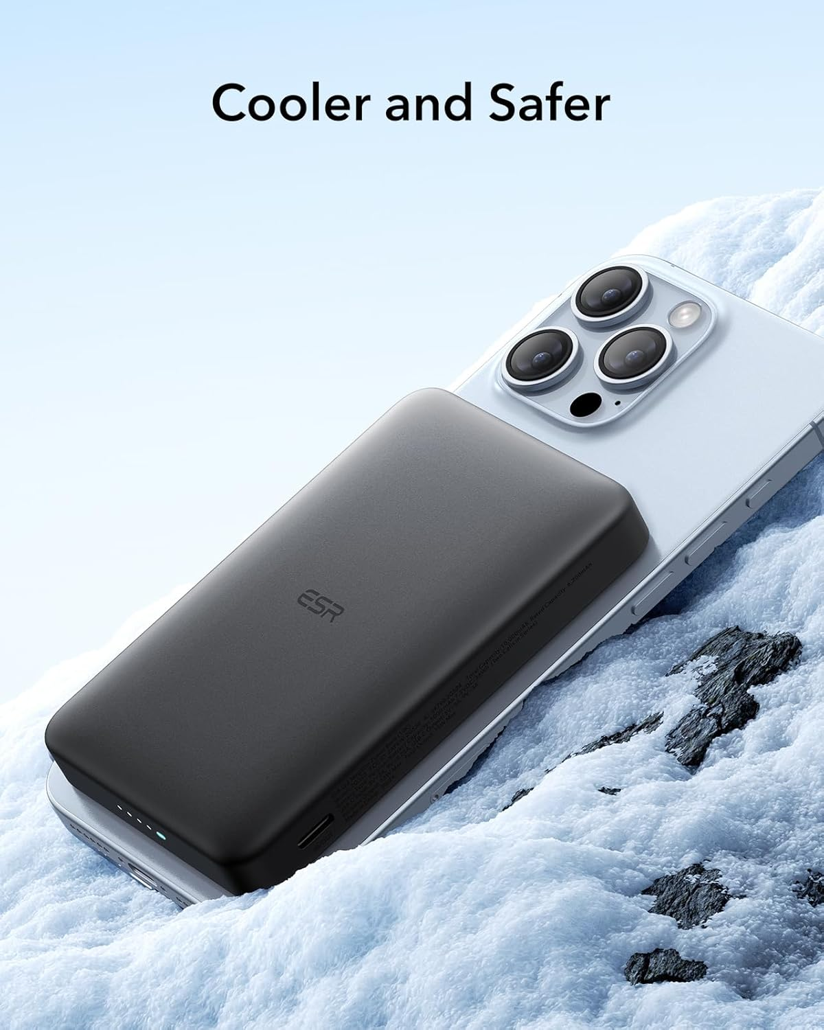 ESR for Magsafe Power Bank, Ultra-Compact 10,000Mah Magsafe Portable Charger, 15W Ultra-Fast Battery Pack, 27W USB-C Magslim Charger with Cable for Iphone 17/16/15/14/13/12, Black image number 2