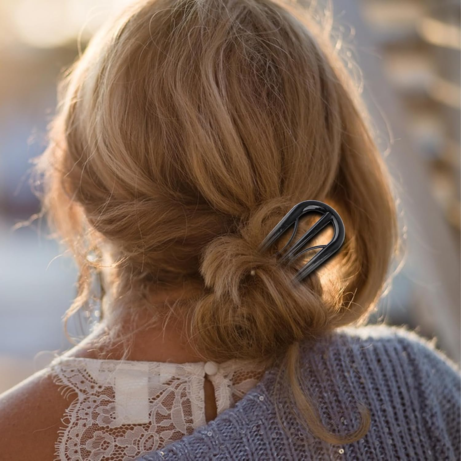 8 Pcsfrench Hair Clips, U-Shaped French Hair Pins for Women, Retro U French Pins Hairpins for Women Twist Clips for Buns Hairstyle Accessories(8 Colors)