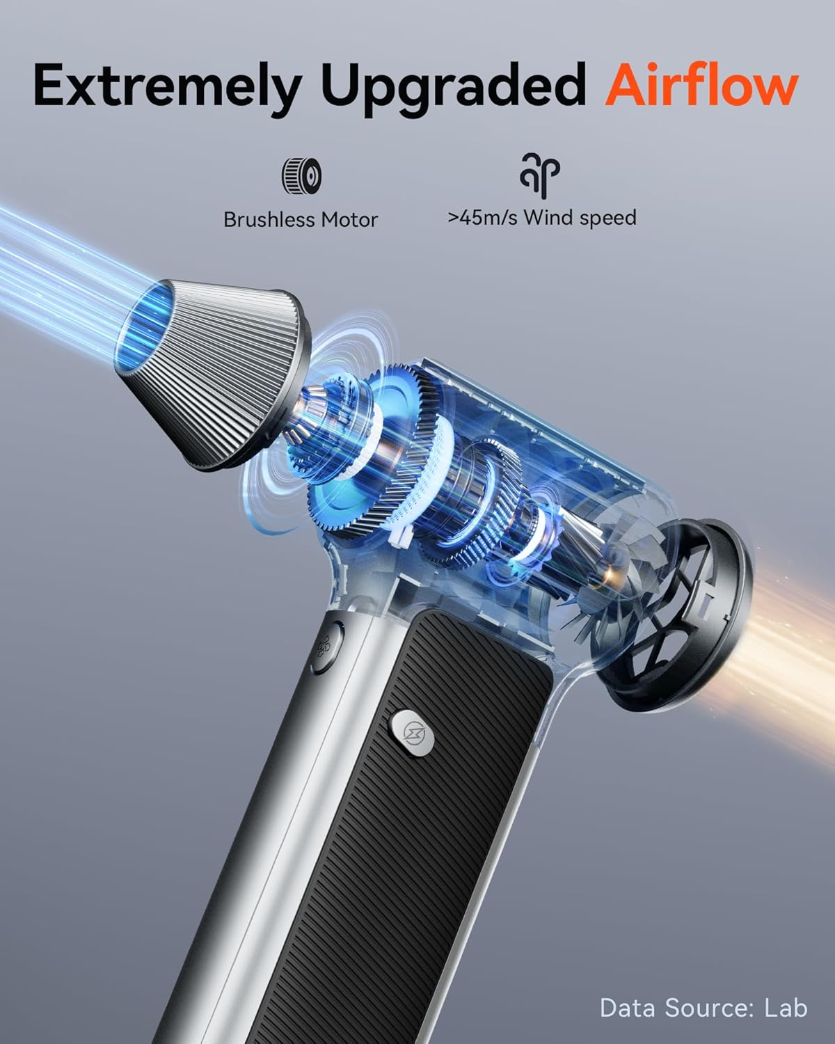 WOLFBOX MF200 Electric Air Duster with Removable Battery, Super Power Cordless Blower - 3-Speed Adjustable, Long Life Mini Air Duster with 4 Nozzles for Computer Keyboard, Car Cleaning, Outdoor Use image number 1