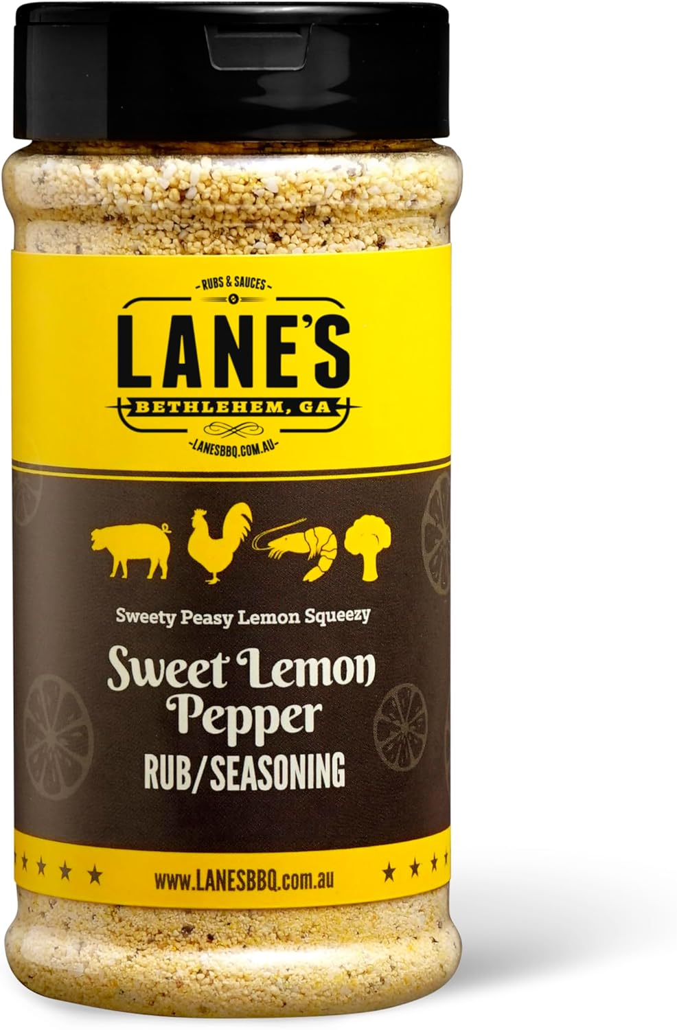 Lane'S BBQ Australia Sweet Lemon Pepper Rub 340 G image number 1
