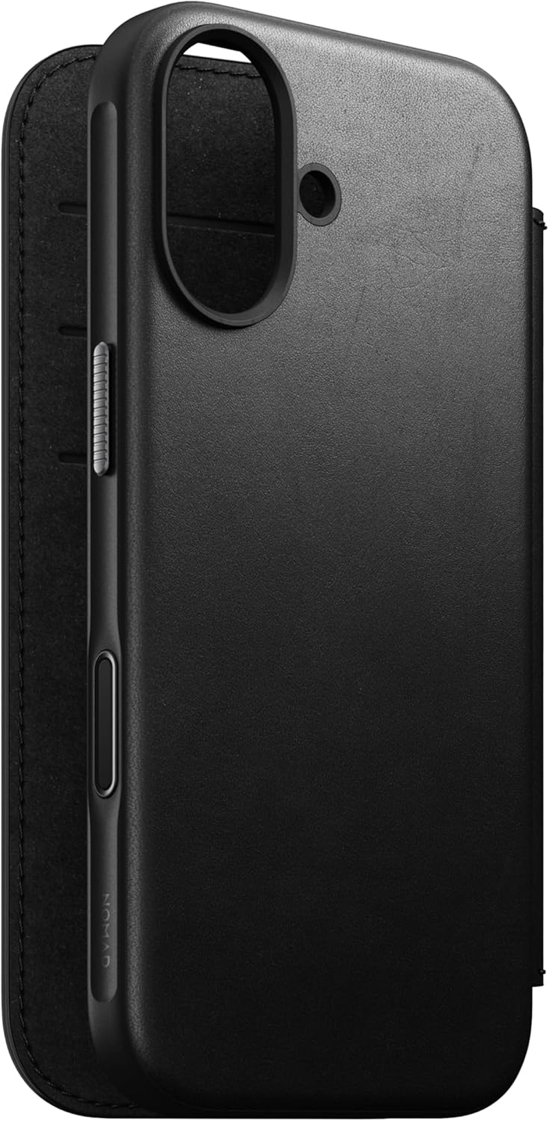 Nomad Modern Leather Folio Flip Phone Case Wallet Apple Iphone 17 Pro Max, Magsafe Compatible, Wireless Charging, Scratch-Resistant Shockproof Protective Cover Case - Black Ecco