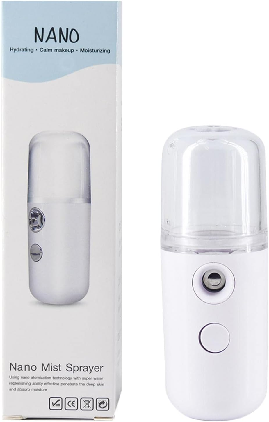 Facial Steamer - Handy Mister,Moisturizing and Hydrating for Skin Care, USB Rechargeable Mist Sprayer B/