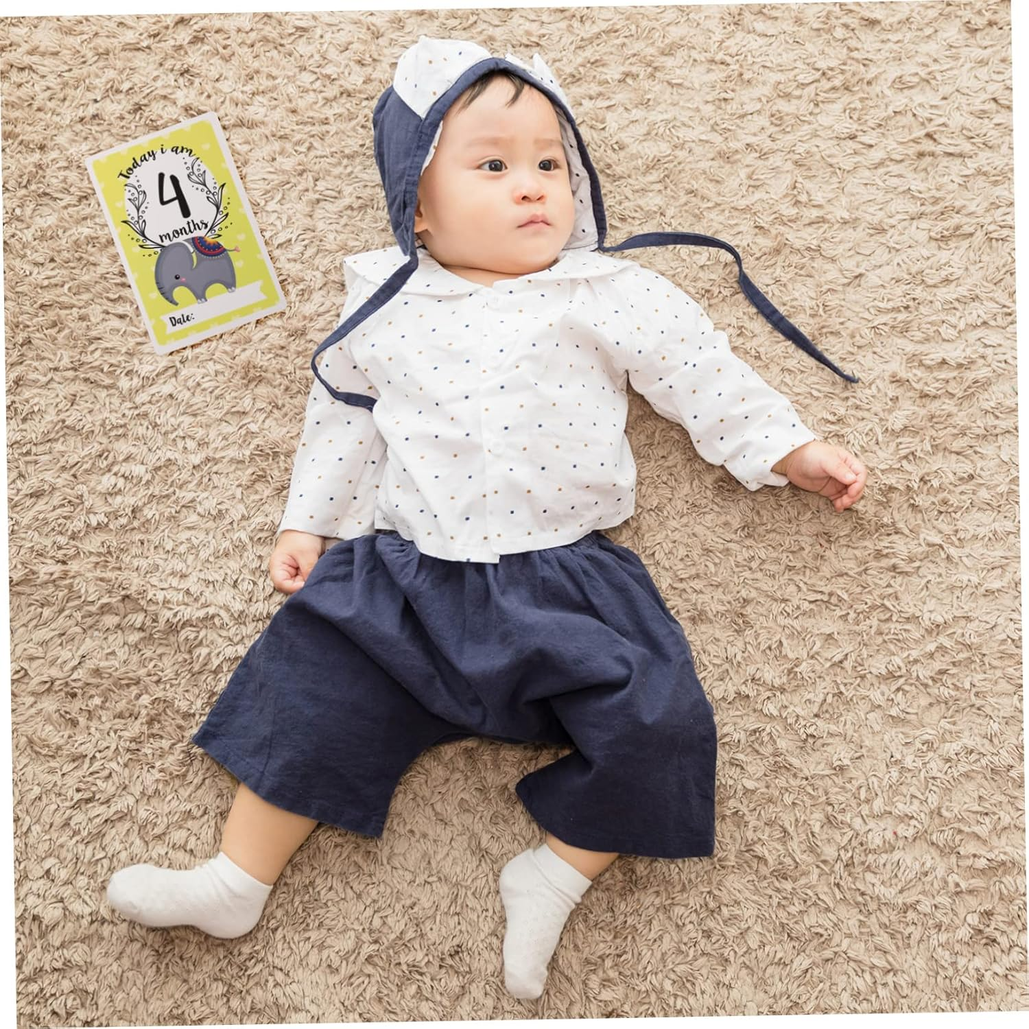 12Pcs Animal Milestone Cards for Girl Gifts Born Month Signs Decorative Growth Recording Cards image number 3