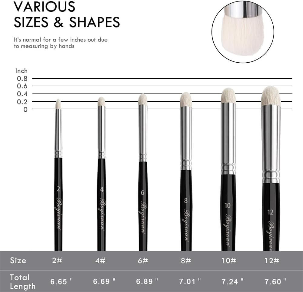 Professional Dry Brush Miniature Painting Set,6 Sizes High-Quality Goat Hair Brushes for Tabletop,Acrylic, Oil & Watercolor - Perfect for Beginners & Artists image number 3