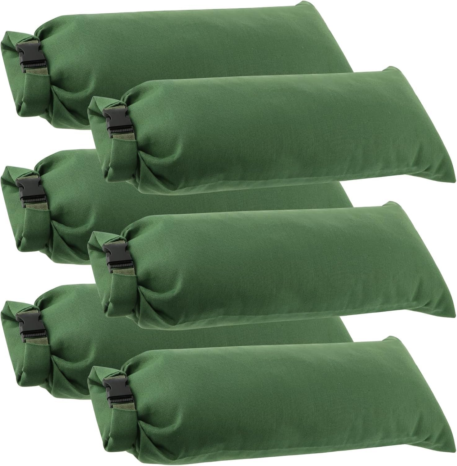 Flood Water Barrier Sand Bags - 6Pcsthickened Long Canvas Flood Protection Sandbags with Insert Buckle Bags for Home Door Window Swimming Pool Covers,Reusable Quick Flood Barrier