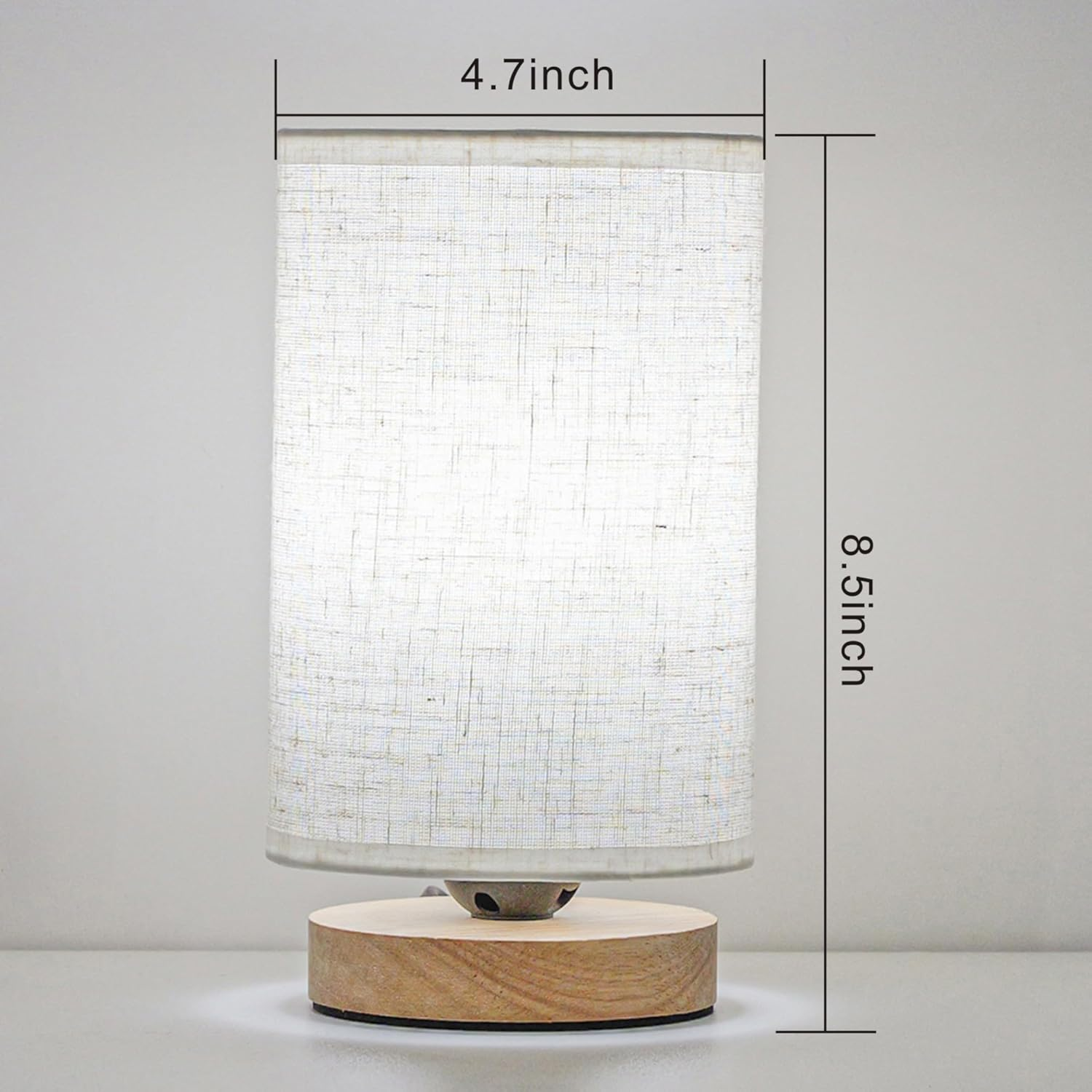 ANLAIBO 3 Colors Bedside Lamps, Table Lamp for Bedroom, Small Lamps for Living Room ，Simple Bed Side Lamp with Button Switch for Kids Room, Study, Dorm, Office, Shelves(Bulb Included) image number 4