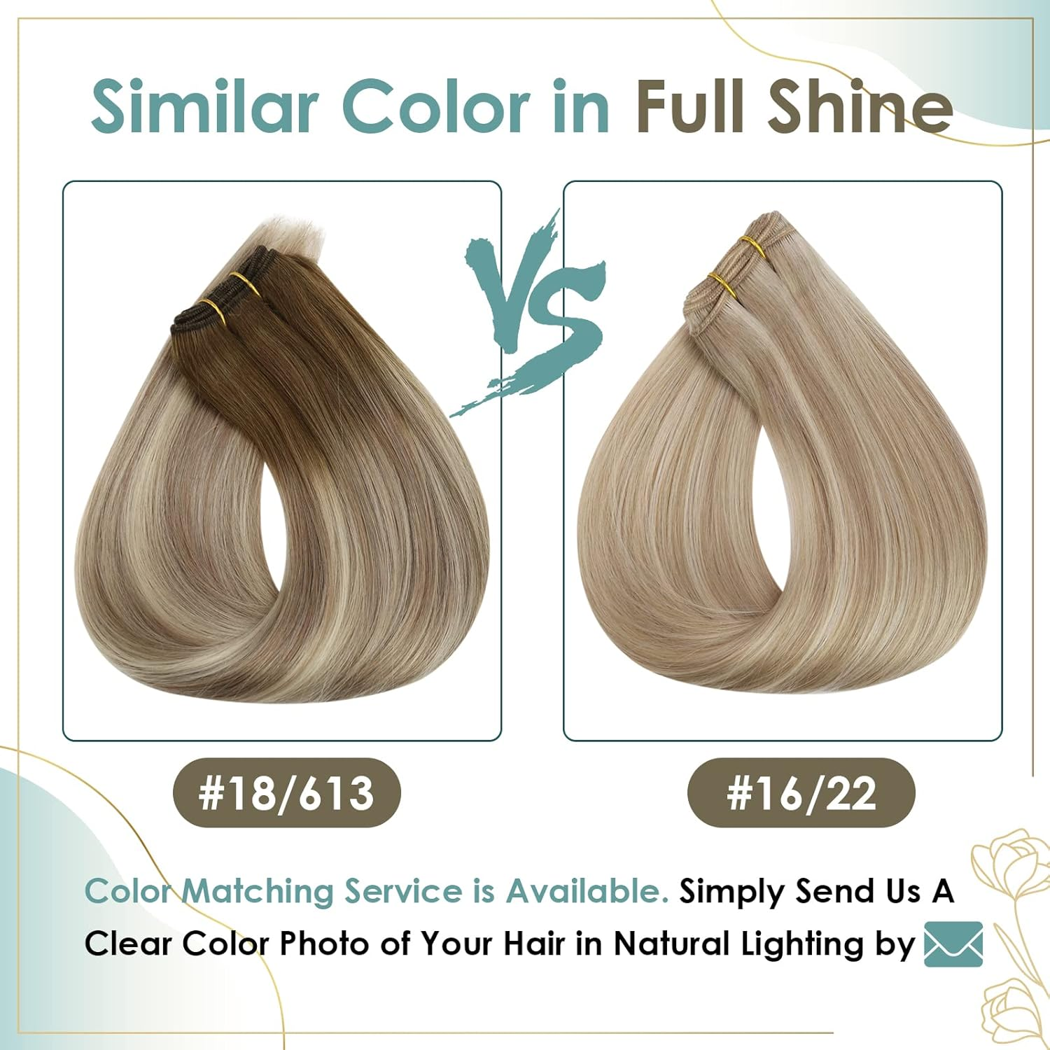 Full Shine Blonde Sew in Hair Extensions Real Human Hair Weft Hair Blonde Highlighted Remy Weft 105 Grams Sew in Straight Hair Bundles 16/22 Golden Blonde Mix Medium Blonde Thick 16 Inch image number 3