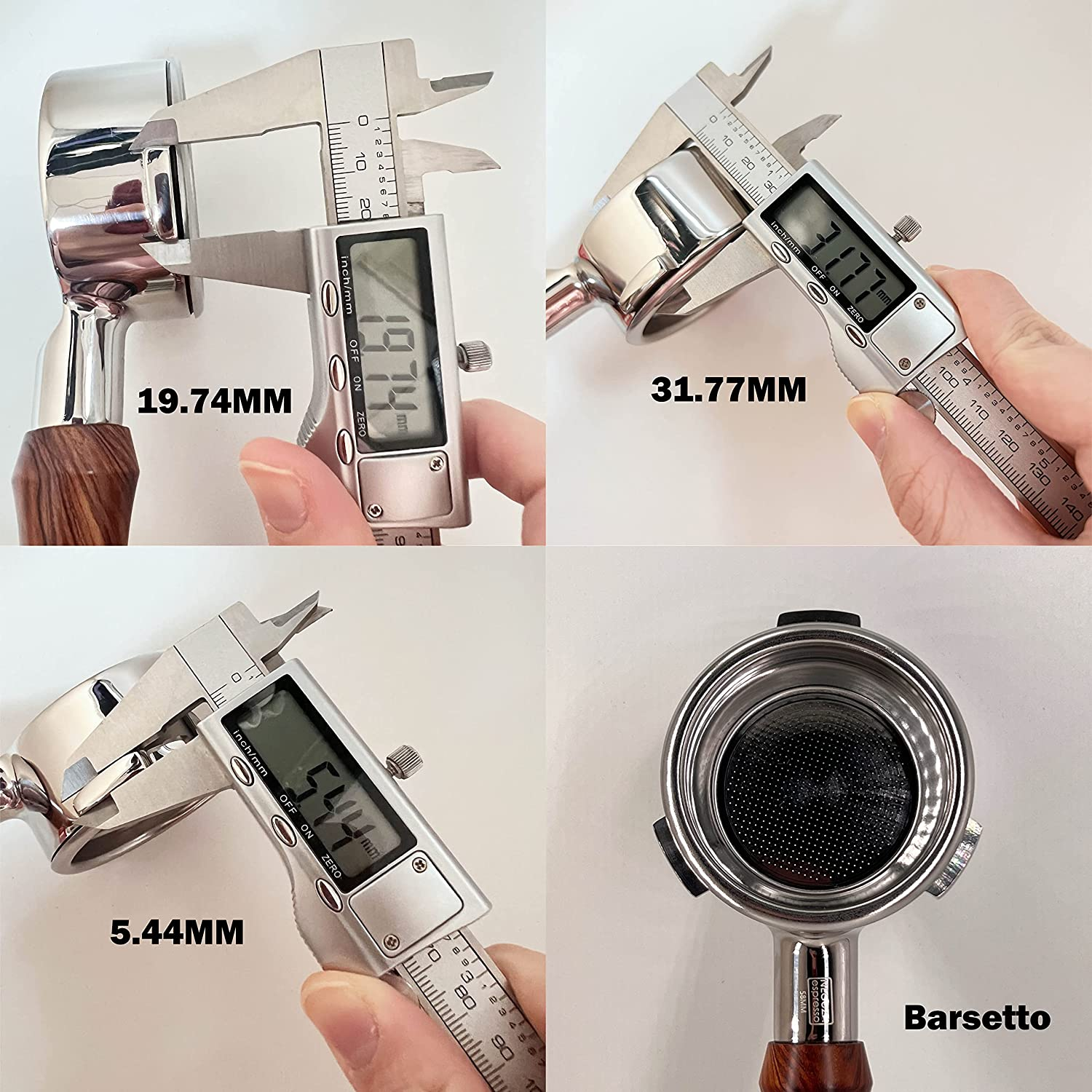 NEOUZA 58Mm Bottomless Three Ears Portafilter Espresso Coffee Machine Compatible with Smeg EGF03 Sunbeam Breville Barista Max Stainless Steel(Gift Set) image number 2