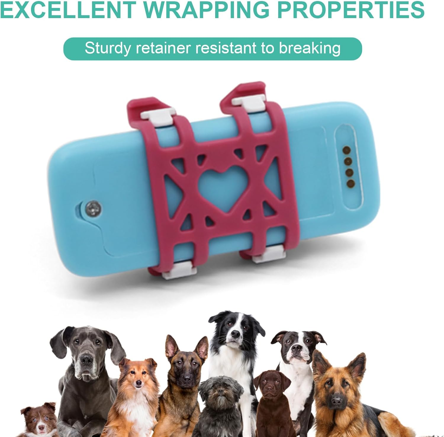 Quilax 4Pcs Dog GPS Trackers Rubber Clip Compatible with Tractive GPS, Soft Pet Location Trackers Clips, Replacement Rubber Attachment Clips for Pet image number 3