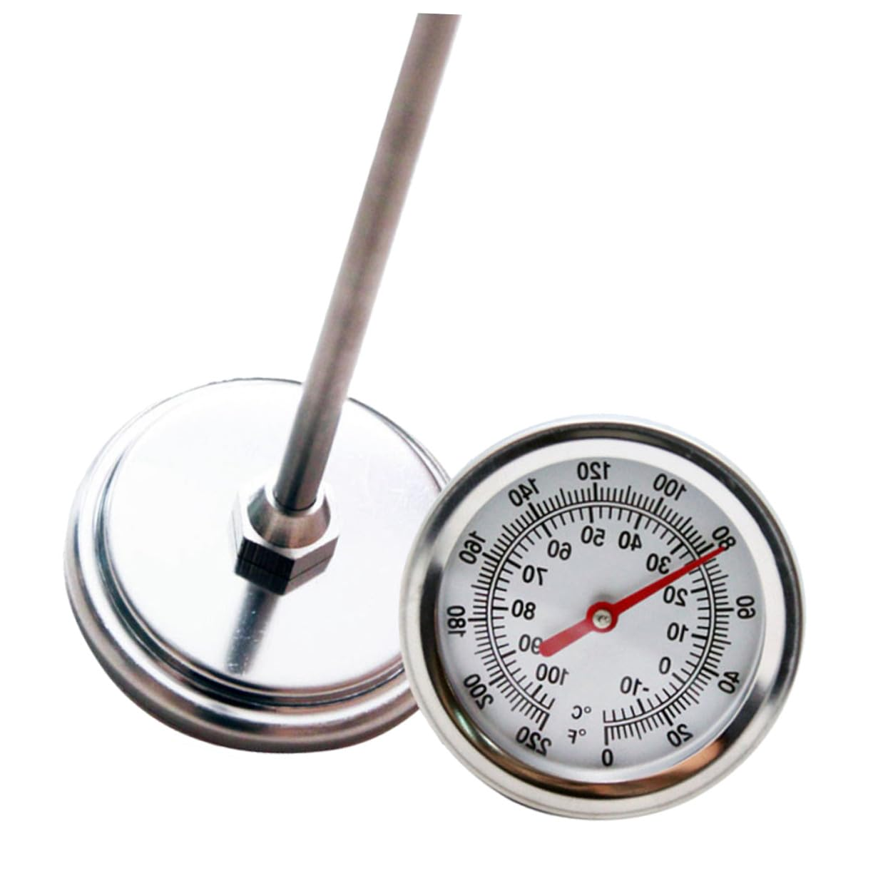 HANABASS Premium Stainless Steel Soil Thermometer with Long Probe Accurate Compost Temperature Detector for Indoor and Outdoor Gardening Dual Celsius and Fahrenheit Measurement