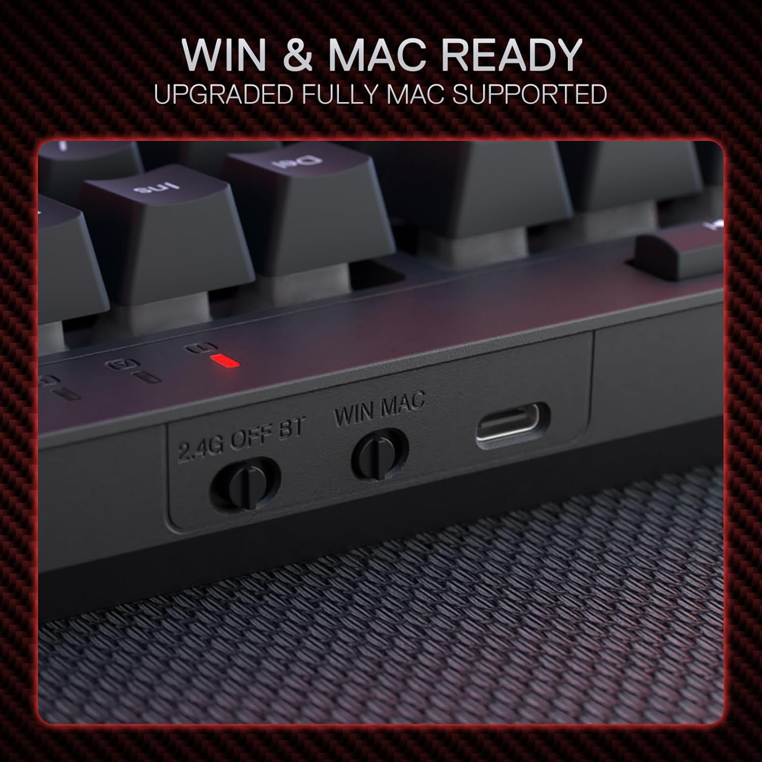 Redragon S142 Wireless Gaming Keyboard & Mouse Combo, 98 Keys K515 PRO Wireless RGB Membrane Keyboard and 4800 DPI Wireless 2.4Ghz Gaming Mouse Bundle, Convenient Shared Dongle image number 6