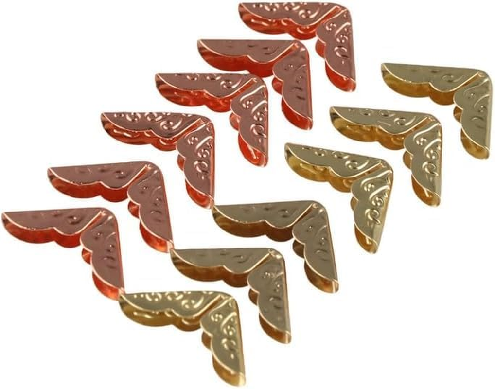 Book Corner Brackets 100Pcs Ornament Corner Protectors Practical Book Corner Protector Creative Vintage Scrapbook Protector (Style1)