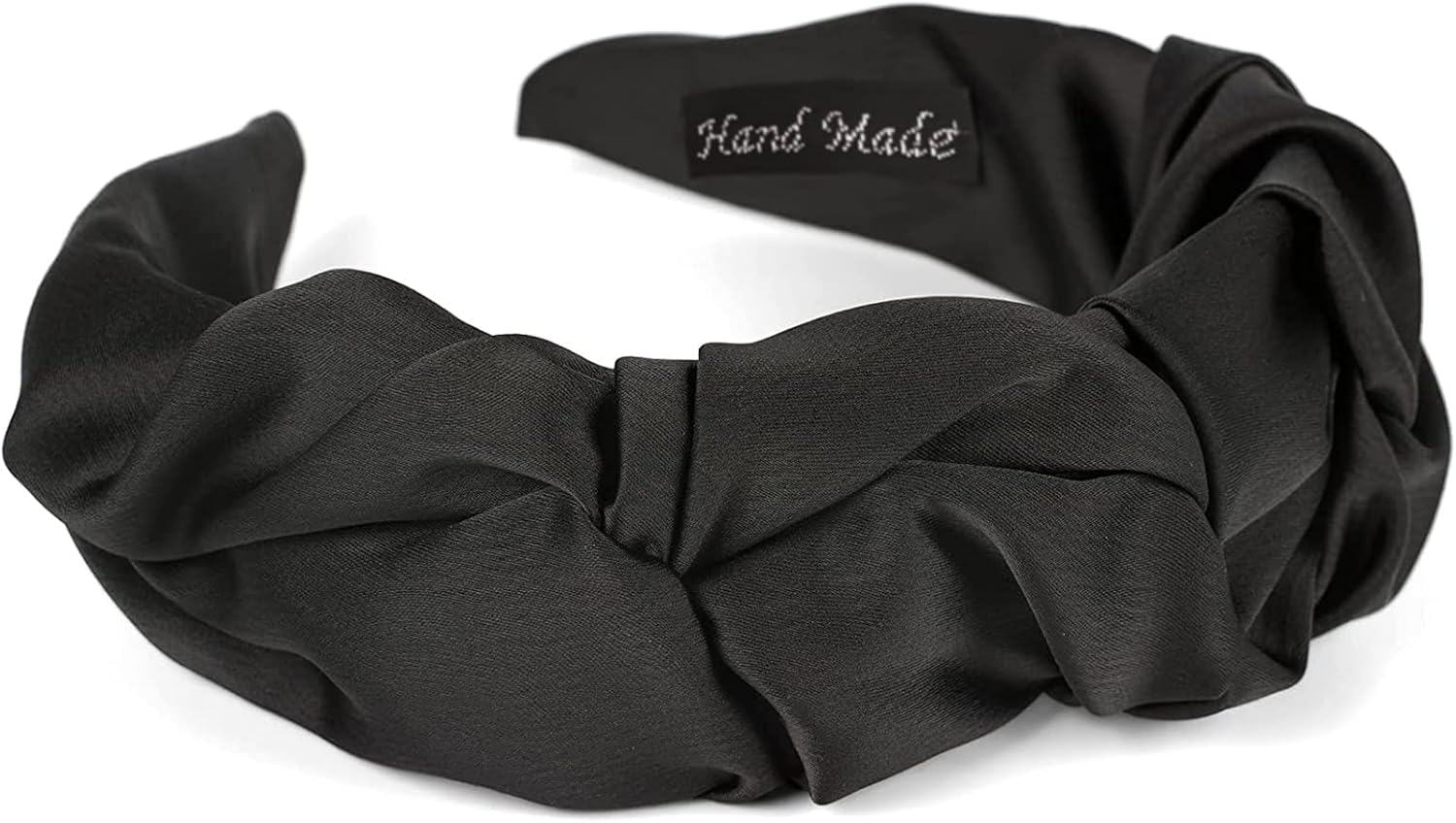 Women'S Headband with Shimmering Braided Surface in Ruffle Look Headband Wide Headband Girls Soft Hair Gentle Comfortable Black